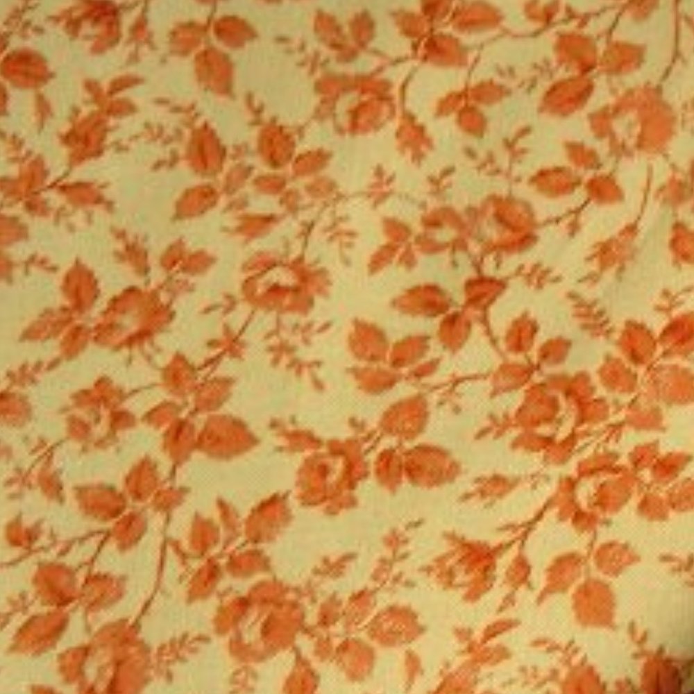 2.5 Yds Cotton Sweetie Red Floral Fabric - Picture 2 of 5